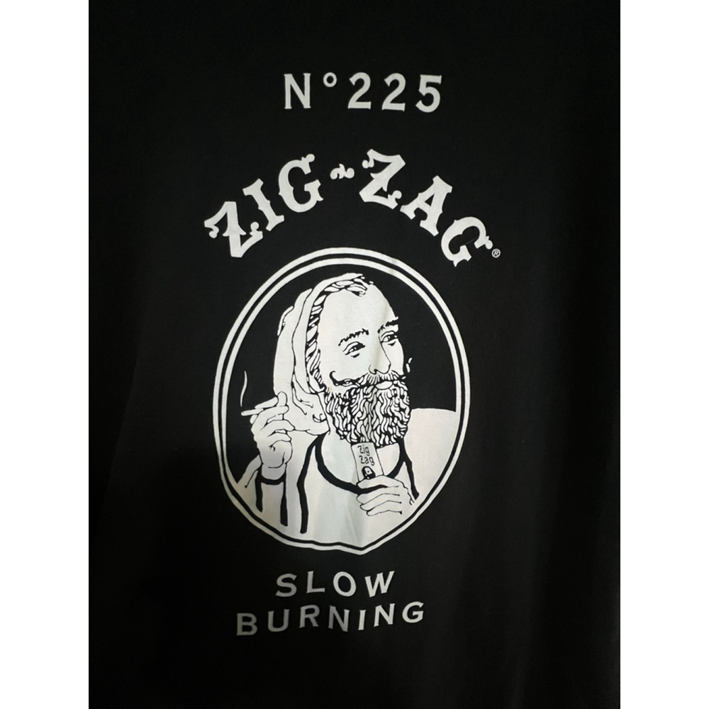Zig Zag Black Original Slow Burning Graphic Short Sleeve T-Shirt - Picture 2 of 4